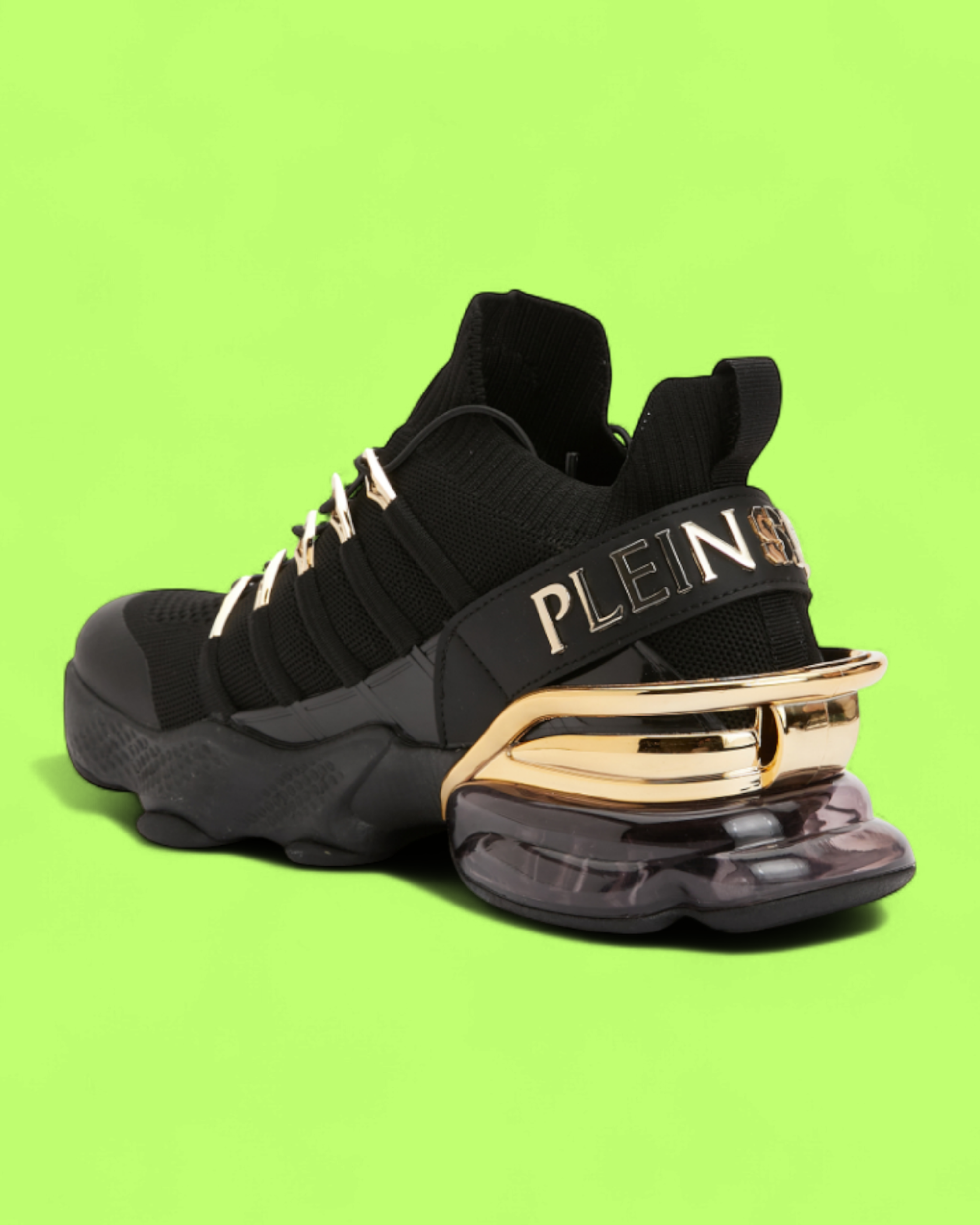 PHILIPP PLEIN SPORT BLACK GOLD FUTURISTIC AIR BUBBLE CHUNKY