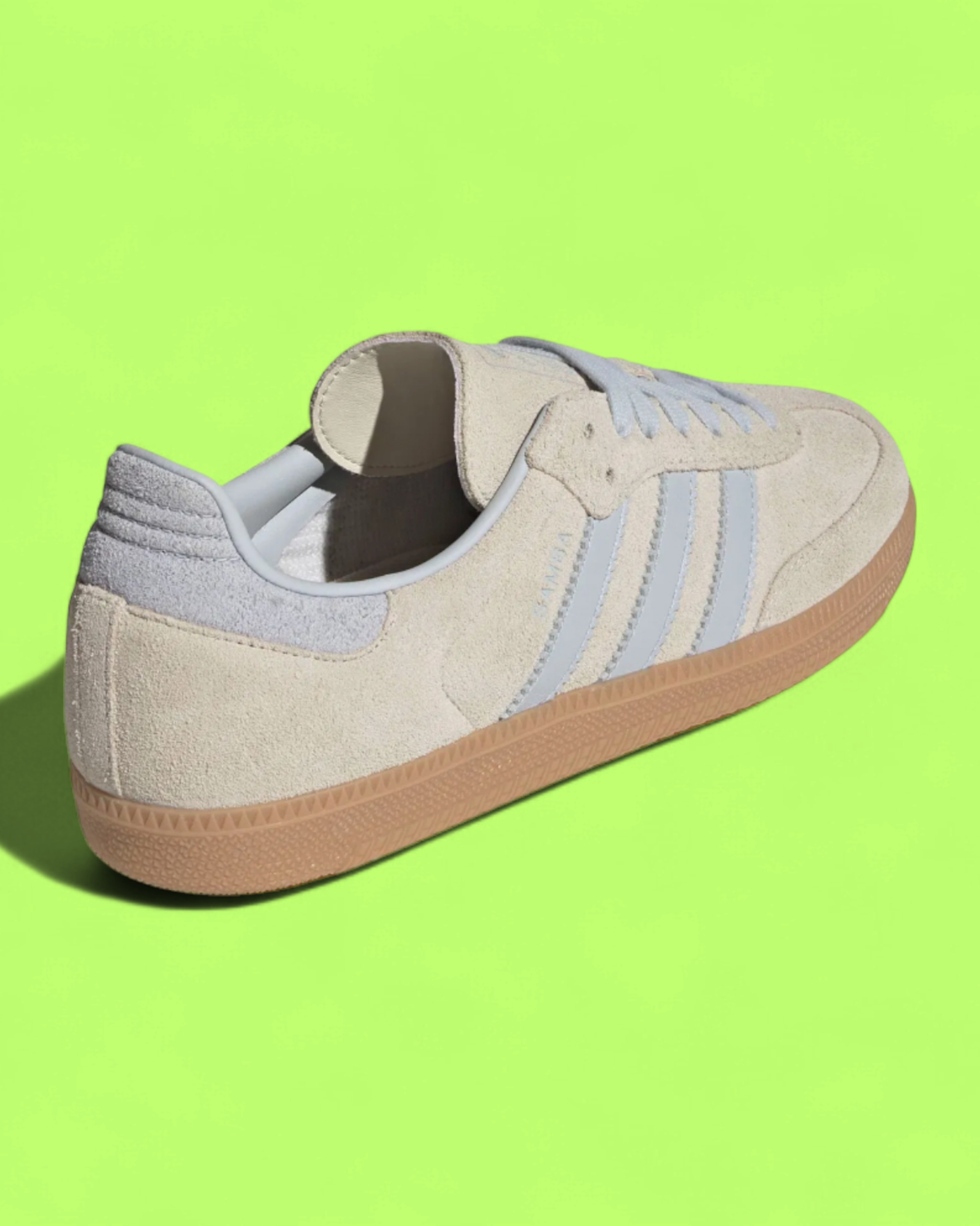 ADIDAS SAMBA OG BEIGE BLUE SUEDE CLASSIC CASUAL SHOES CWCD ICON