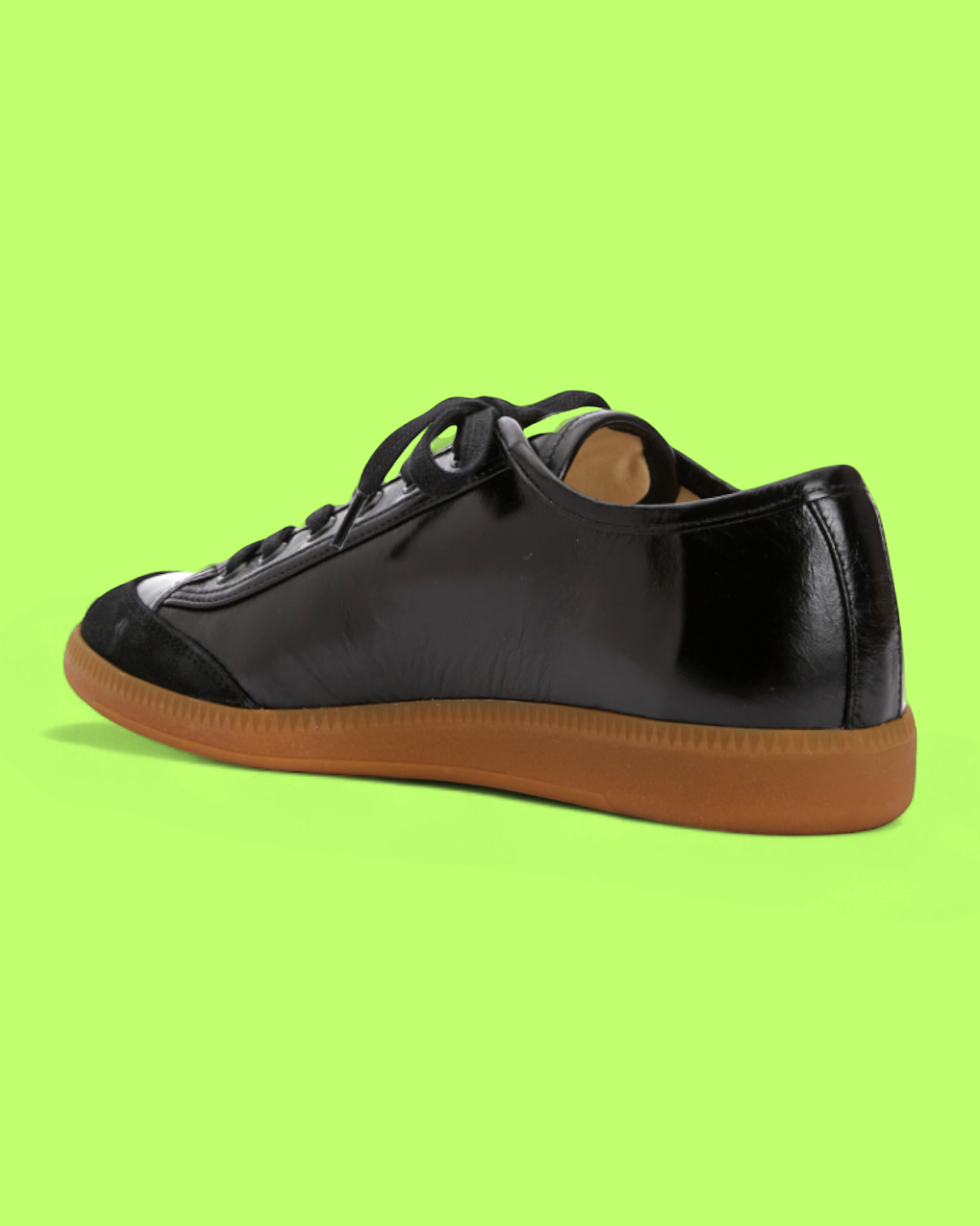 ISABEL MARANT BLACK LEATHER GUM SOLE LUXURY CASUAL SNEAKERS