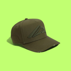 ARMY GREEN CAP WITH TONAL ICON EMBROIDERED DETAILING