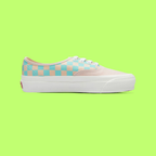 VANS AUTHENTIC PLATFORM BEIGE BLUE CHECKERBOARD STYLE DROPZZ