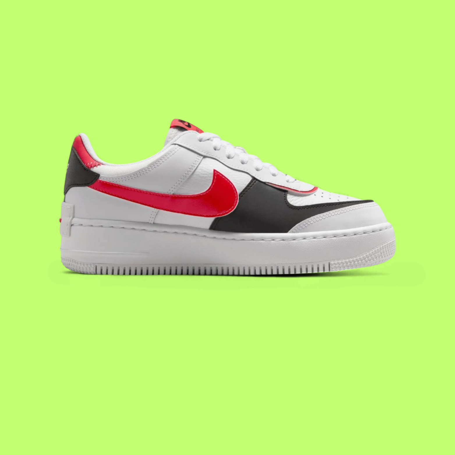 NIKE AIR FORCE 1 SHADOW WHITE RED LAYERED STREET STYLE DROP