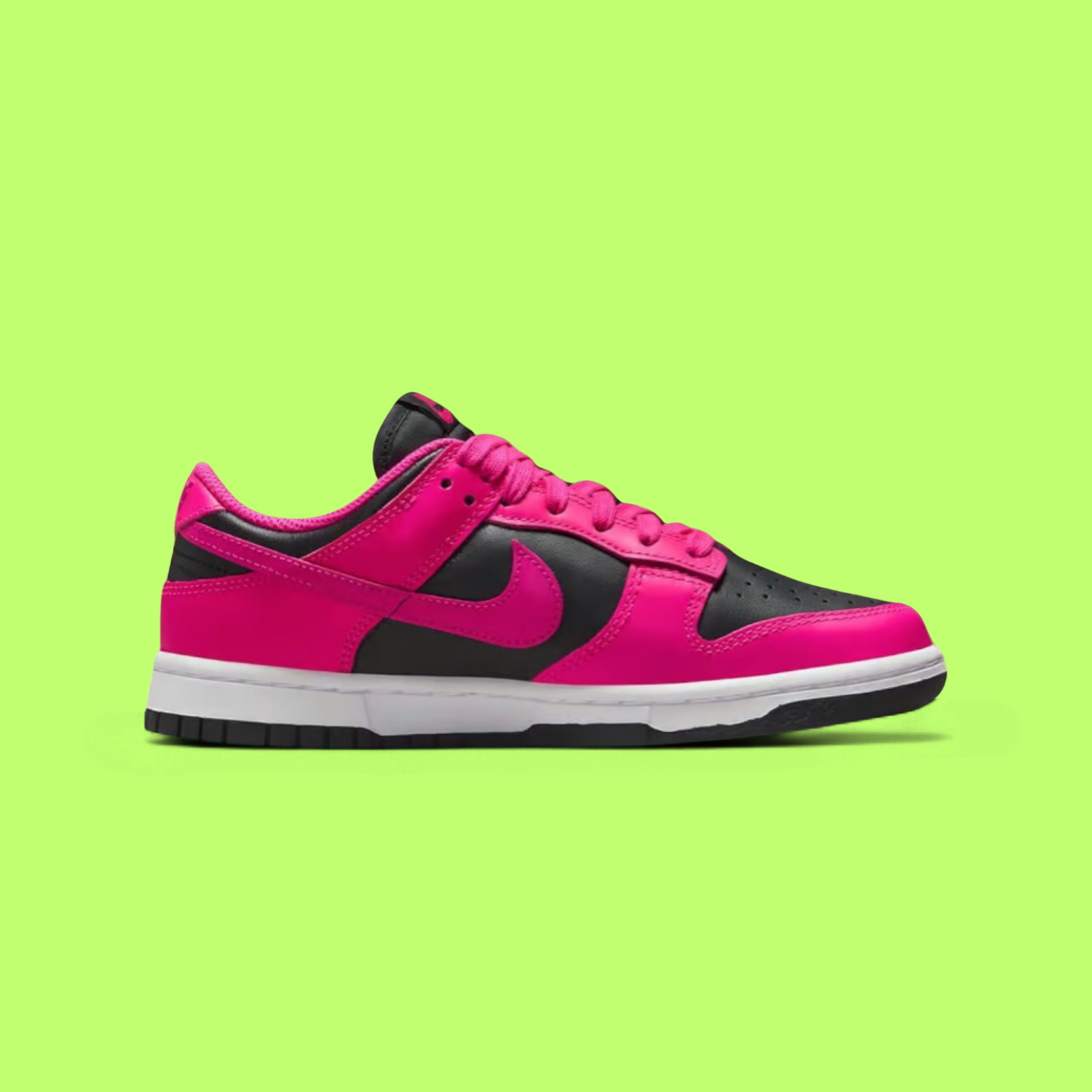 NIKE DUNK LOW FIERCE PINK BLACK BOLD CONTRAST STREET DROP