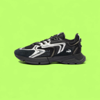 LACOSTE SPORT L003 NEO MEN'S BLACK MESH AND LEATHER SNEAKERS