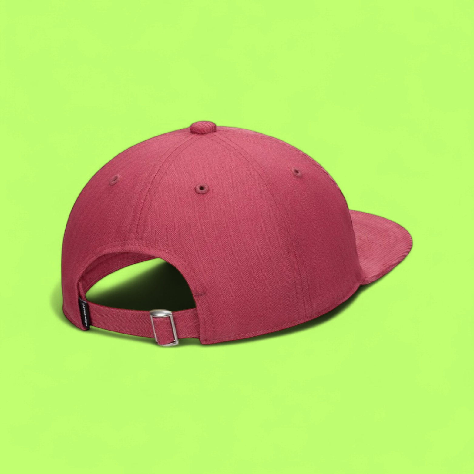 RED CONVERSE CORDUROY CAP WITH MINIMAL BLACK PATCH LOGO