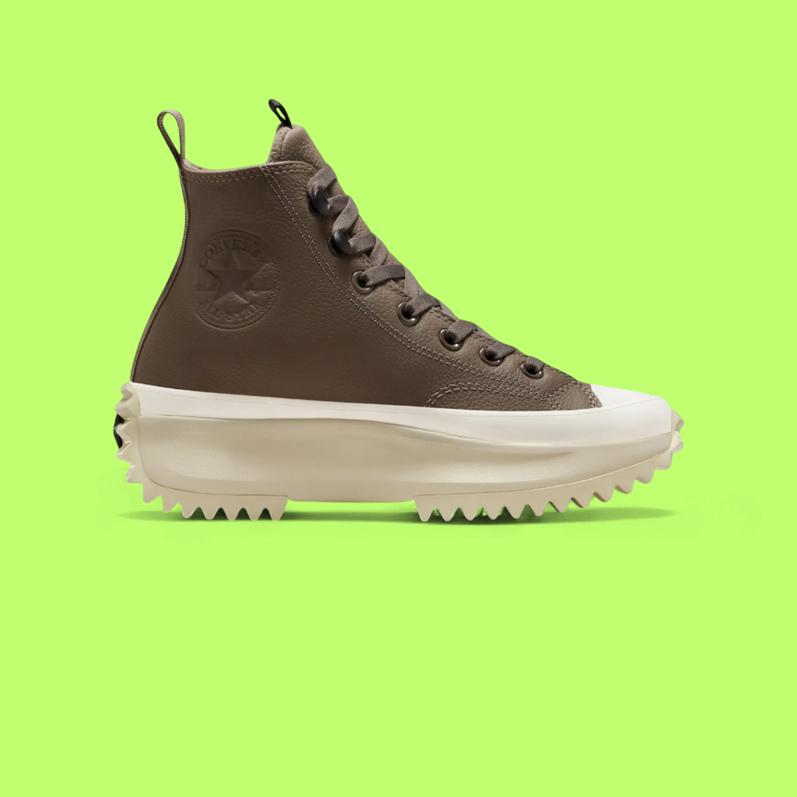 CONVERSE RUN STAR HIKE UNISEX BROWN LEATHER PLATFORM HIKING BOOTS