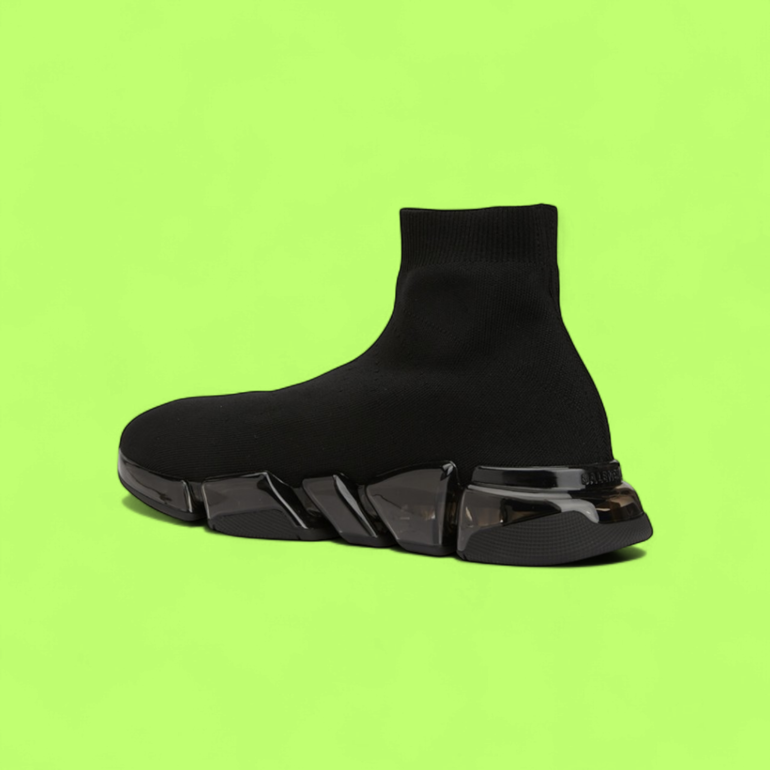 BALENCIAGA SPEED GRAFFITI BLACK WHITE HIGH SOCK SNEAKERS