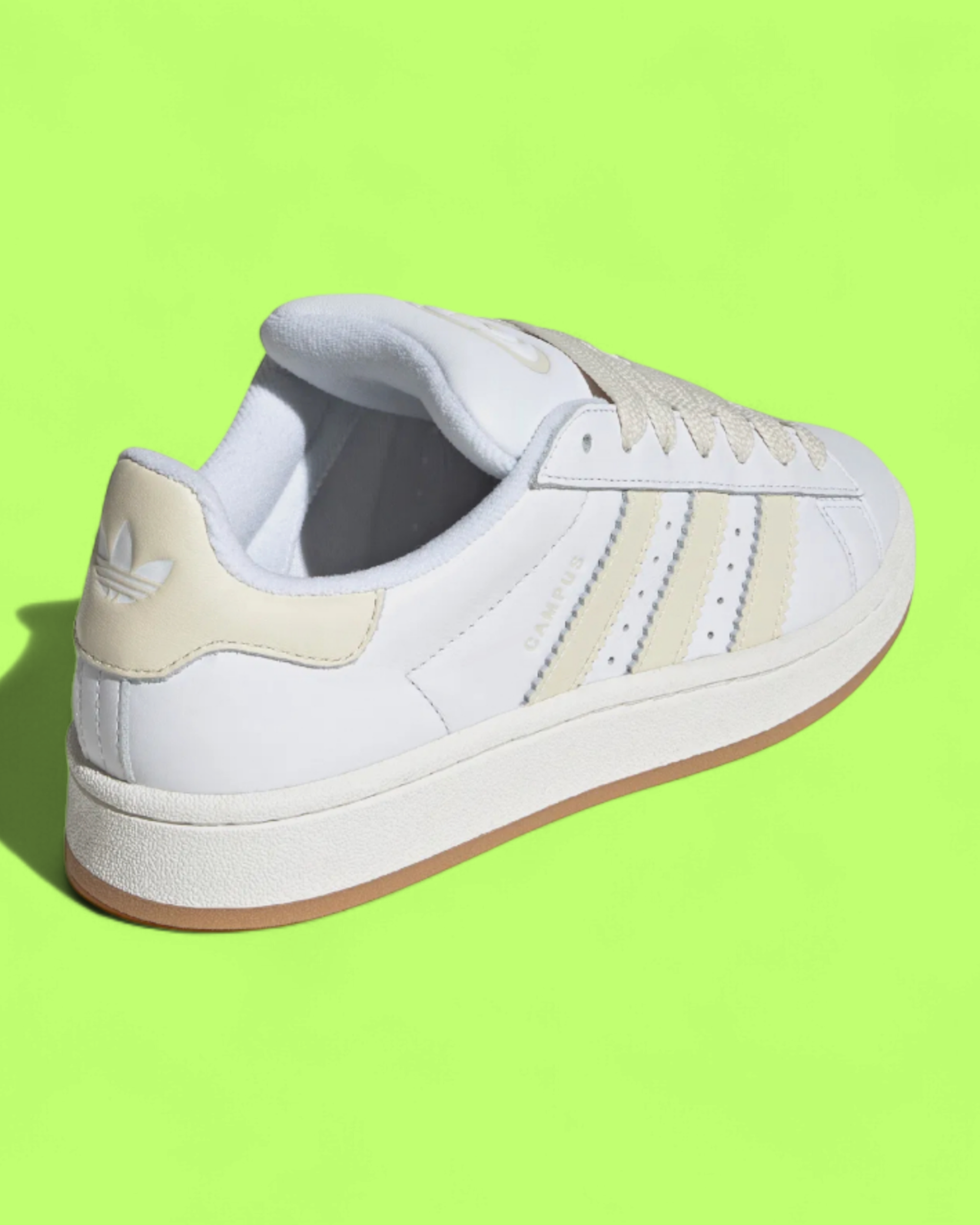 ADIDAS CAMPUS 00S WHITE BEIGE PREMIUM SUEDE LEATHER SNEAKERS