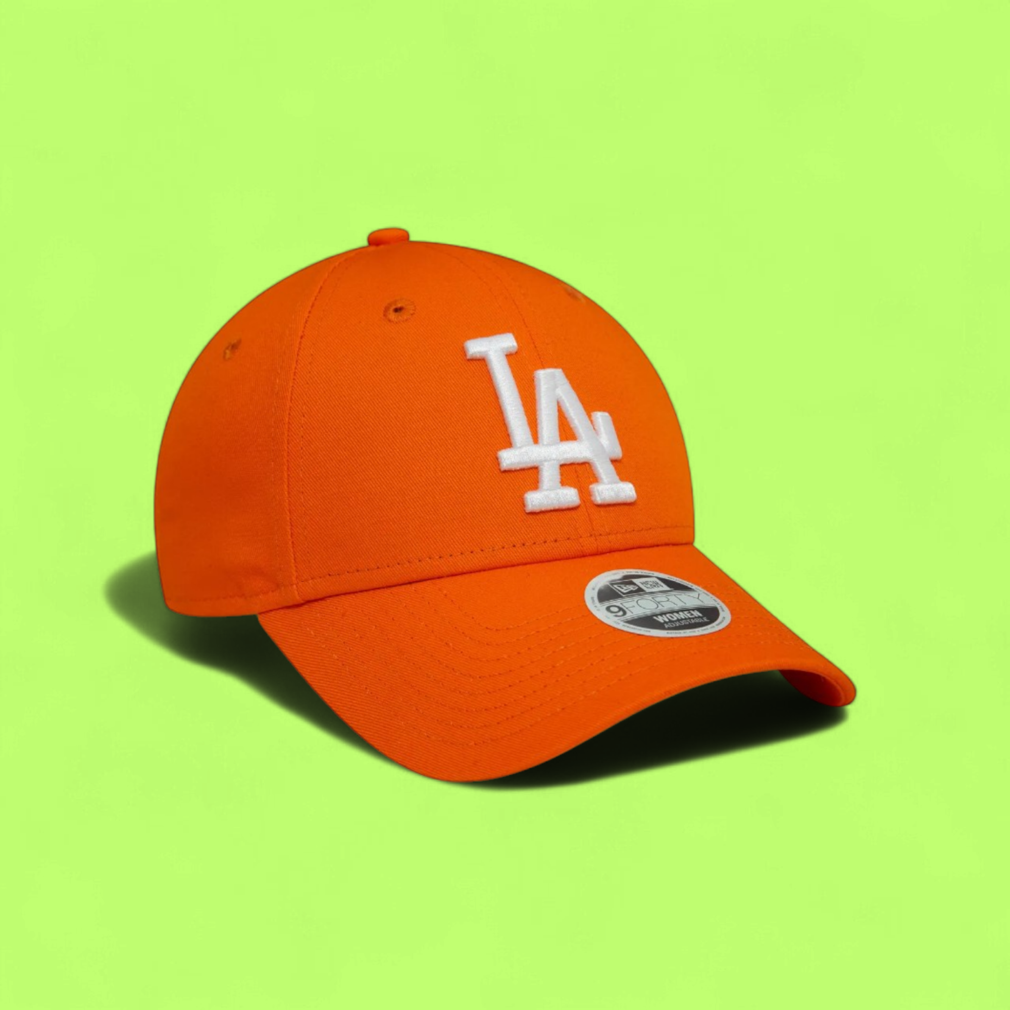 LOS ANGELES DODGERS ORANGE CAP WITH WHITE EMBROIDERED LOGO