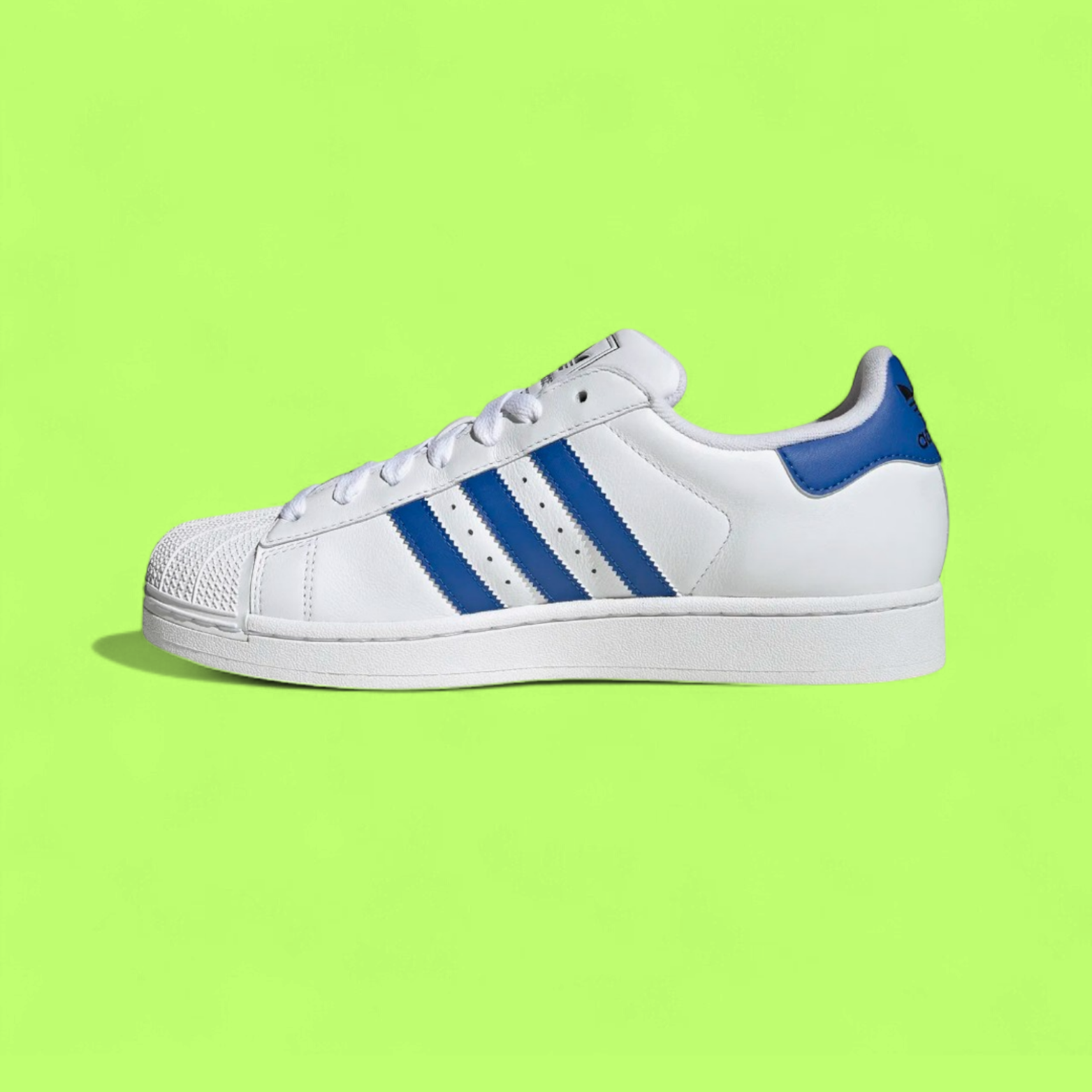 ADIDAS SUPERSTAR II UNISEX WHITE BLUE LEATHER CLASSIC SNEAKERS