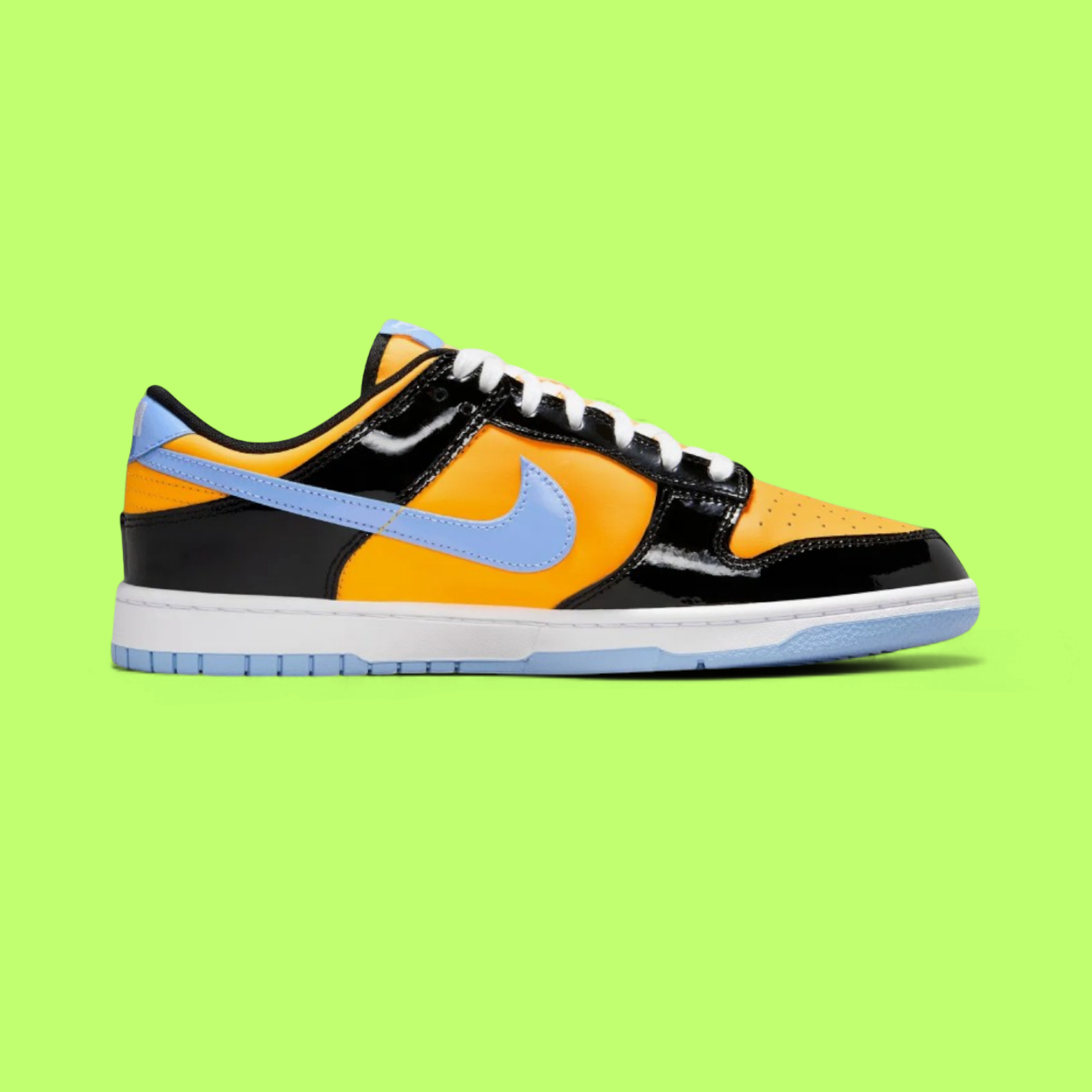 NIKE DUNK LOW RETRO SE BLACK YELLOW BLUE MEN'S SNEAKERS