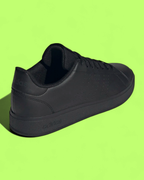 ADIDAS ADVANTAGE TRIPLE BLACK LEATHER CASUAL SNEAKERS CWCD