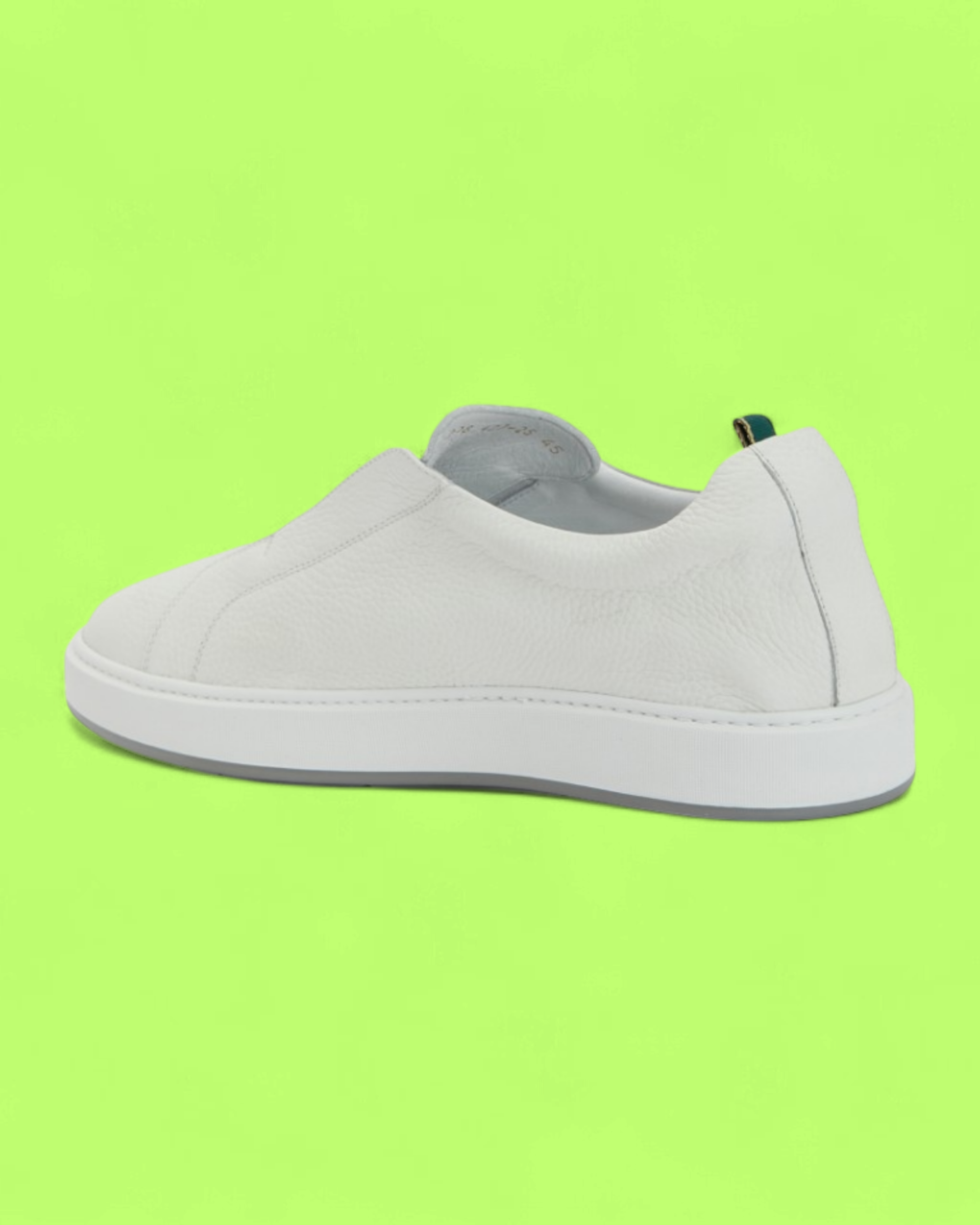 GEORGE HOGG WHITE SLIP-ON PREMIUM LEATHER SNEAKER ICON CWCD