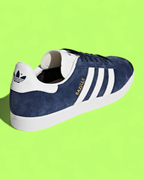 ADIDAS GAZELLE NAVY WHITE CLASSIC SUEDE RETRO SNEAKERS CWCD