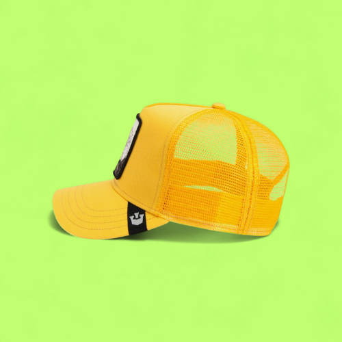 KILLER EAGLE YELLOW TRUCKER HAT WITH EMBROIDERED PATCH