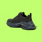 BALENCIAGA TRIPLE S SNEAKERS WITH GRAFFITI LOGO AND CHUNKY SOLE