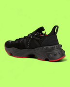 CHRISTIAN LOUBOUTIN RED RUNNER BLACK RED OUTSOLE SNEAKER