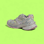 BALENCIAGA TRACK GREY PINK YELLOW MULTI LAYERED SNEAKERS