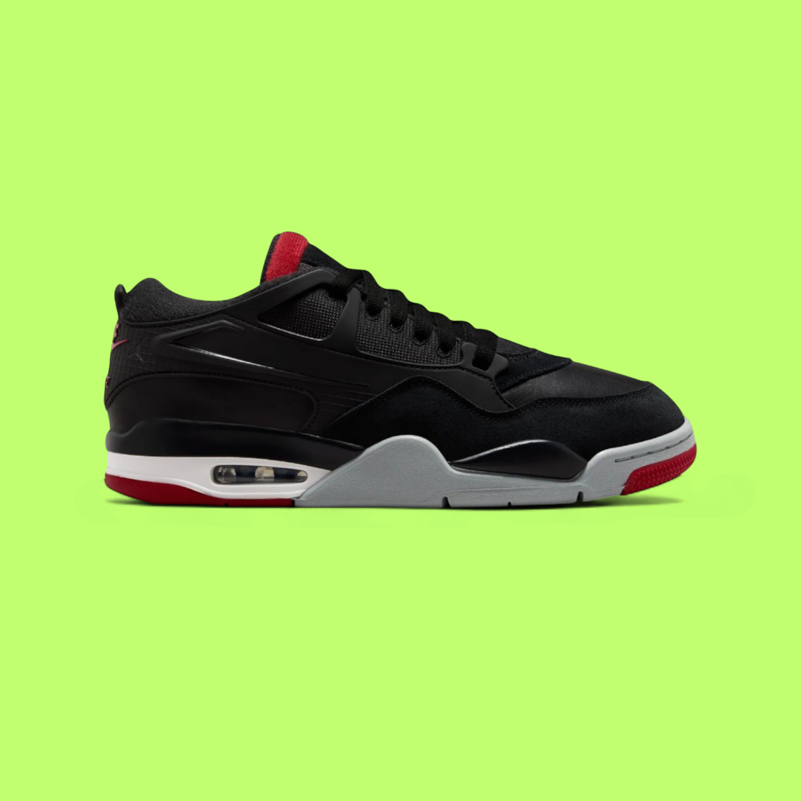 NIKE JORDAN AIR 4 RM MEN'S BLACK LEATHER RETRO BASKETBALL SNEAKERS