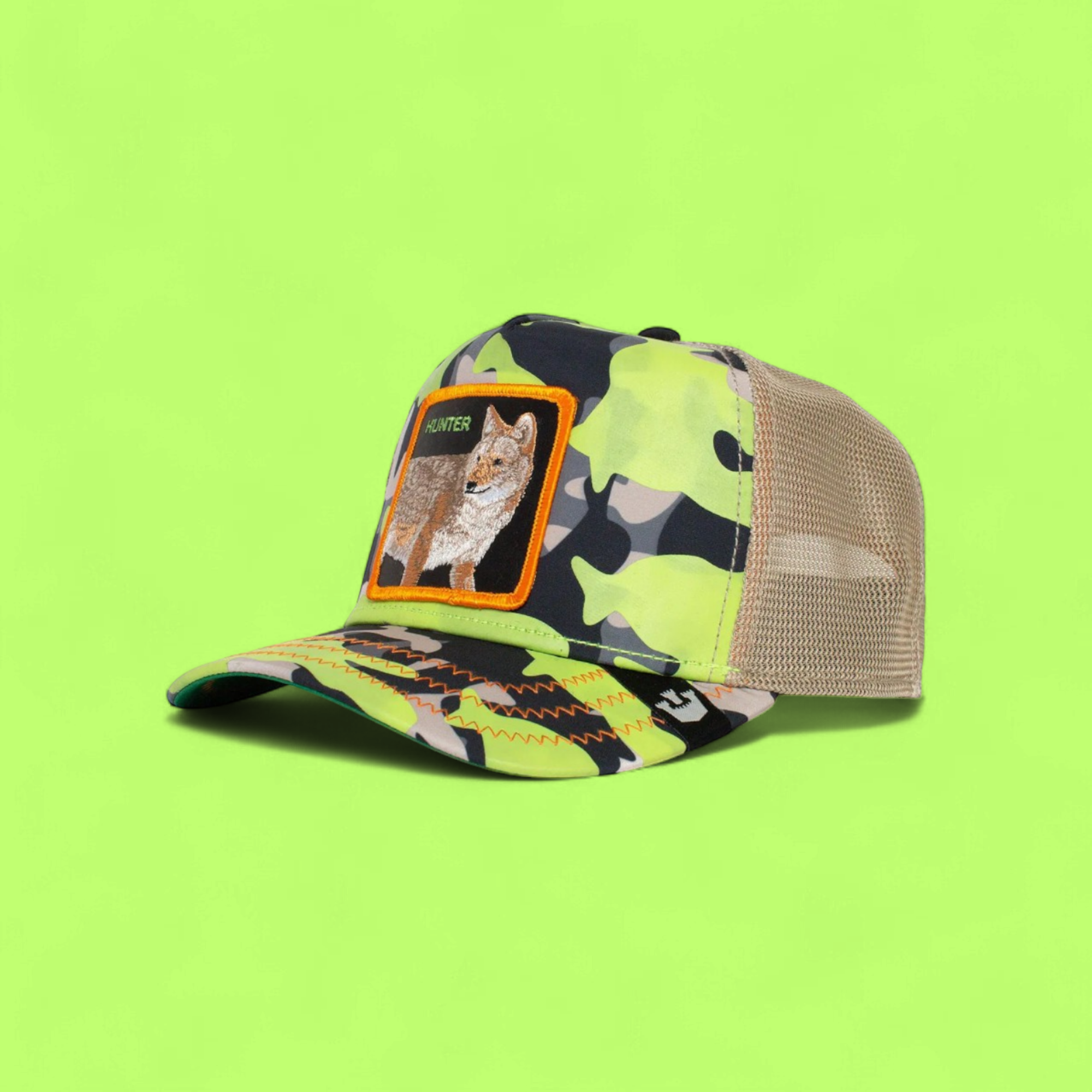 HUNTER COYOTE PATCH CAMO TRUCKER HAT WITH MESH BACK CWCD