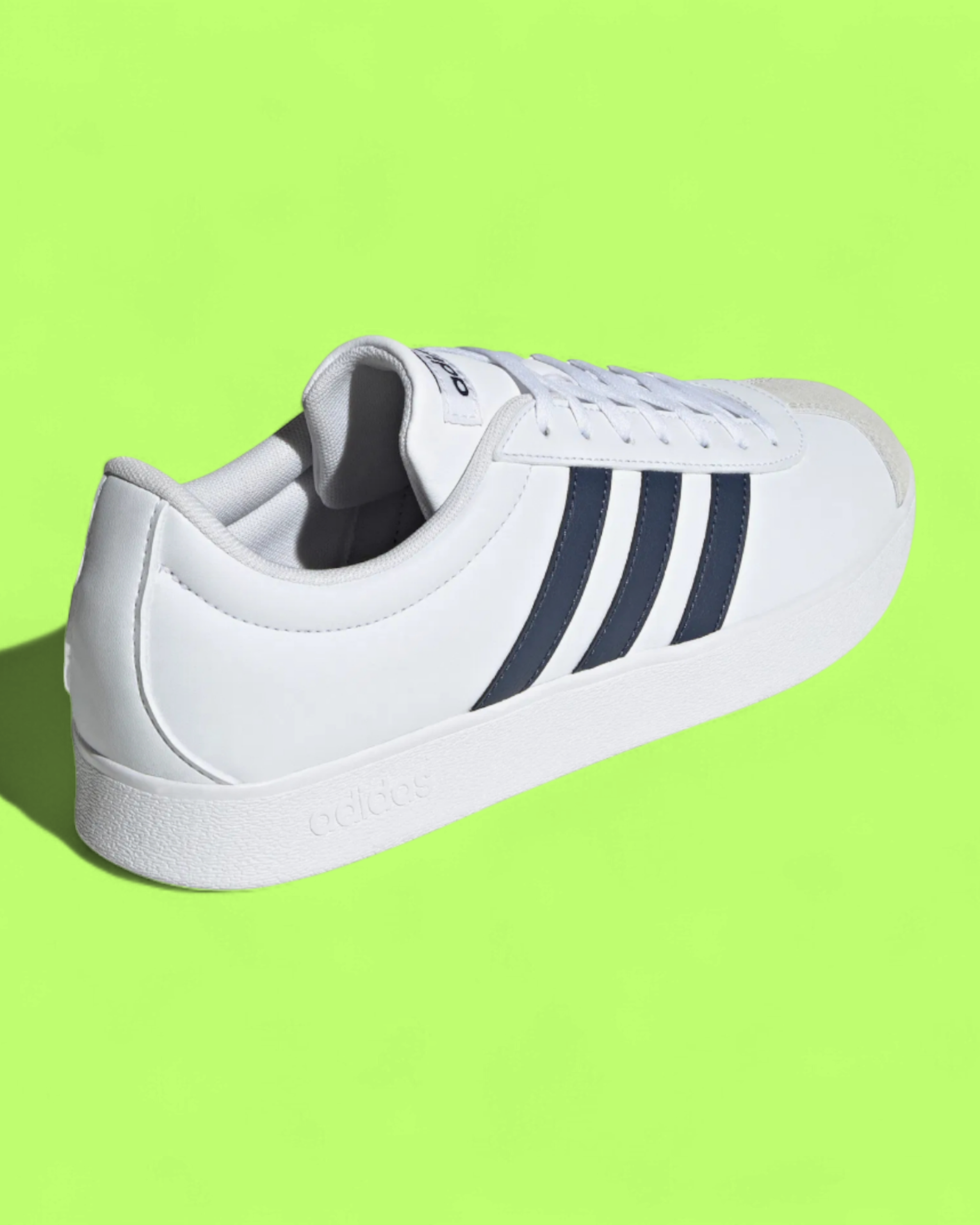 ADIDAS VL COURT WHITE NAVY CASUAL CLASSIC LEATHER SNEAKERS