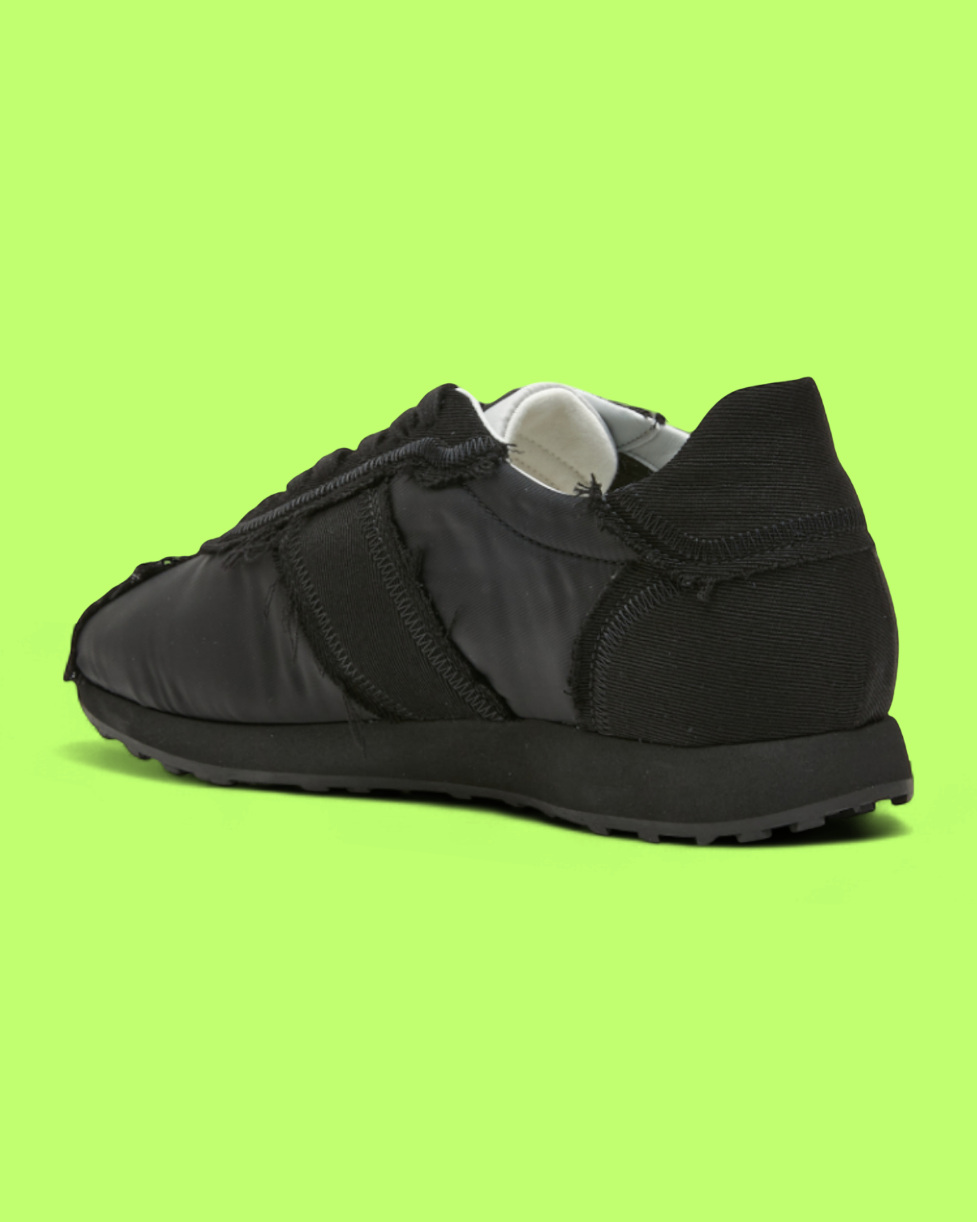 THE ROW BLACK NYLON LOW TOP MINIMALIST LUXURY SNEAKERS CWCD