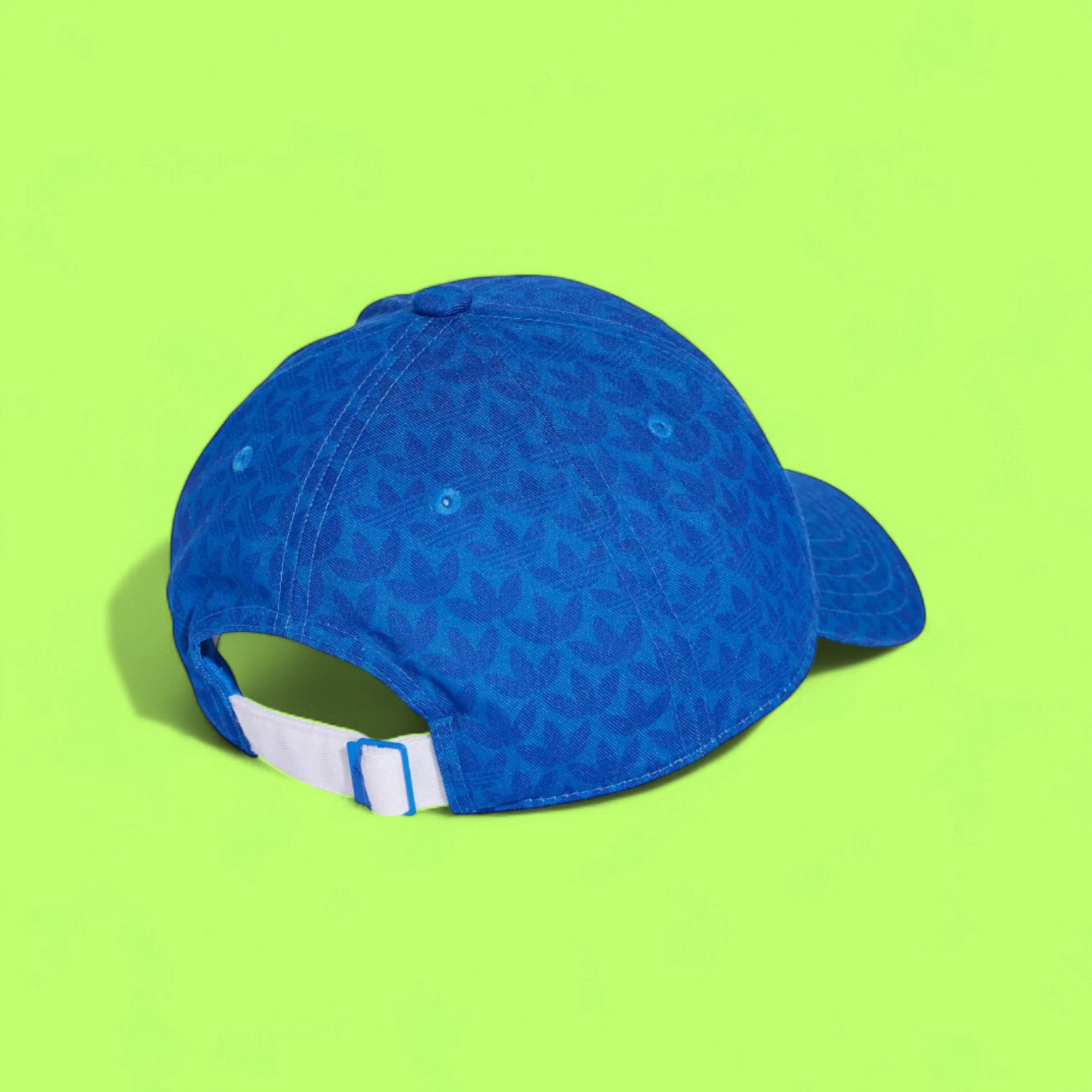 ADIDAS BLUE BASEBALL CAP WITH ORANGE TREFOIL EMBROIDERY