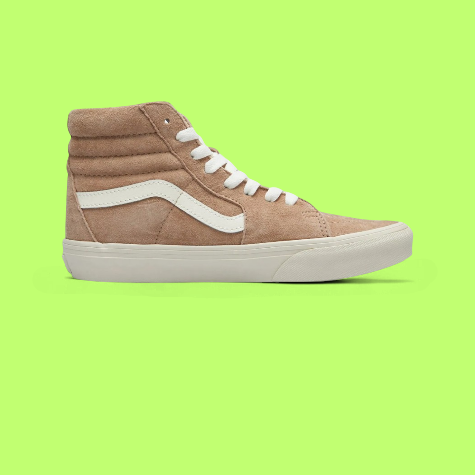 VANS SK8-HI SUEDE BEIGE WHITE CLASSIC HIGH TOP SNEAKERS