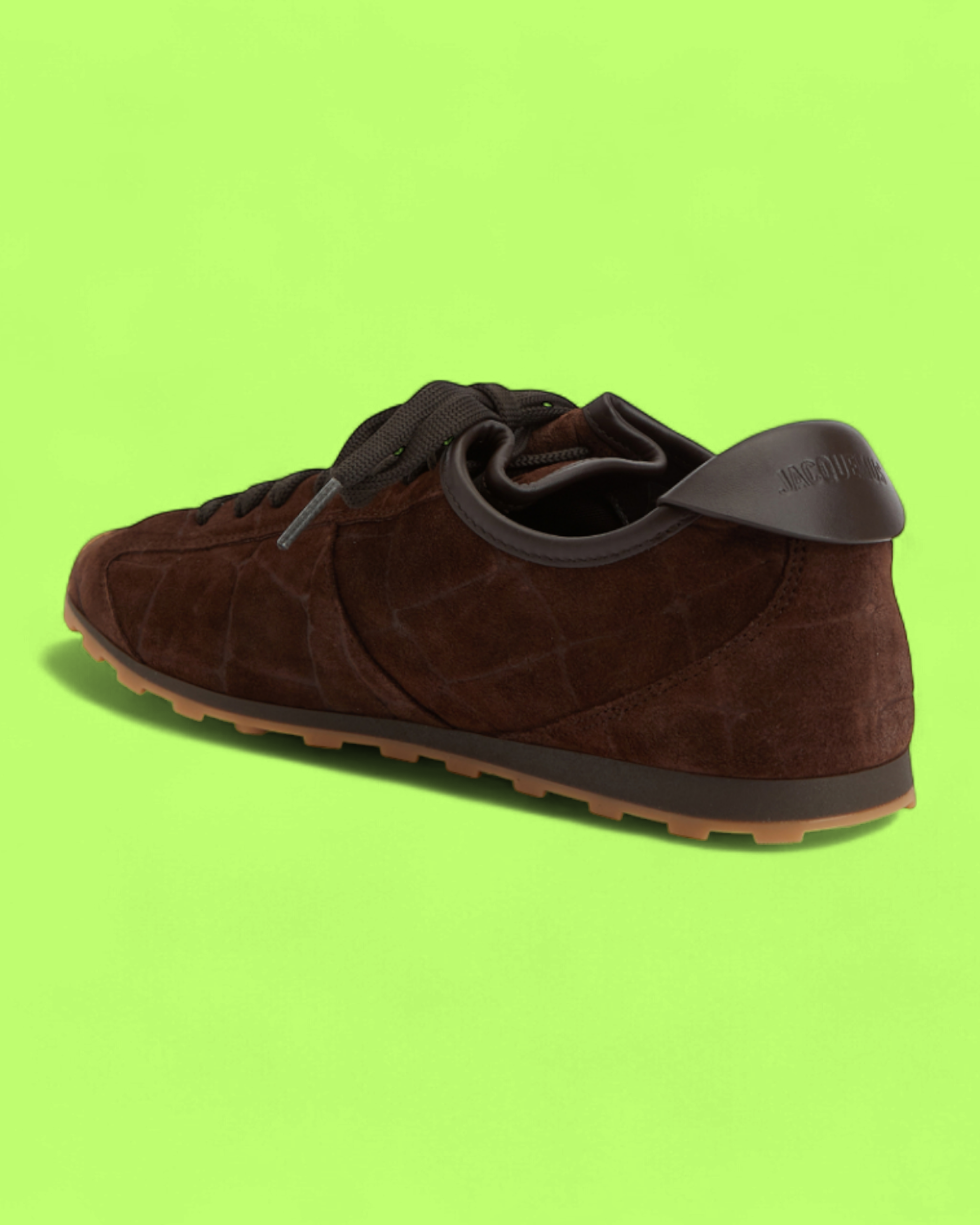 JACQUEMUS RETRO SUEDE SNEAKER BROWN GUM SOLE ICON CWCD