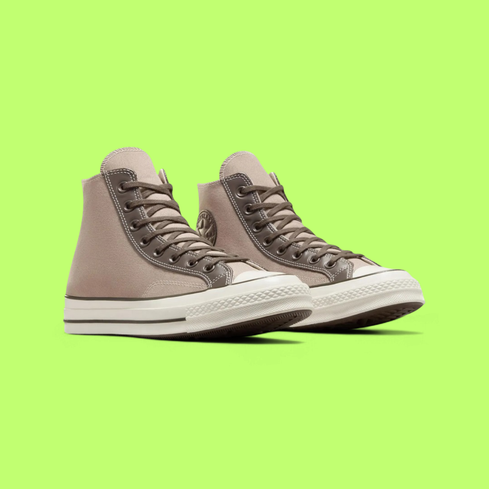 CONVERSE CHUCK 70 UNISEX BROWN CANVAS RETRO HIGH-TOP SNEAKERS