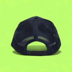 JOHN HATTER NAVY MESH CAP WITH WHO’S YOUR DADDY PLATE