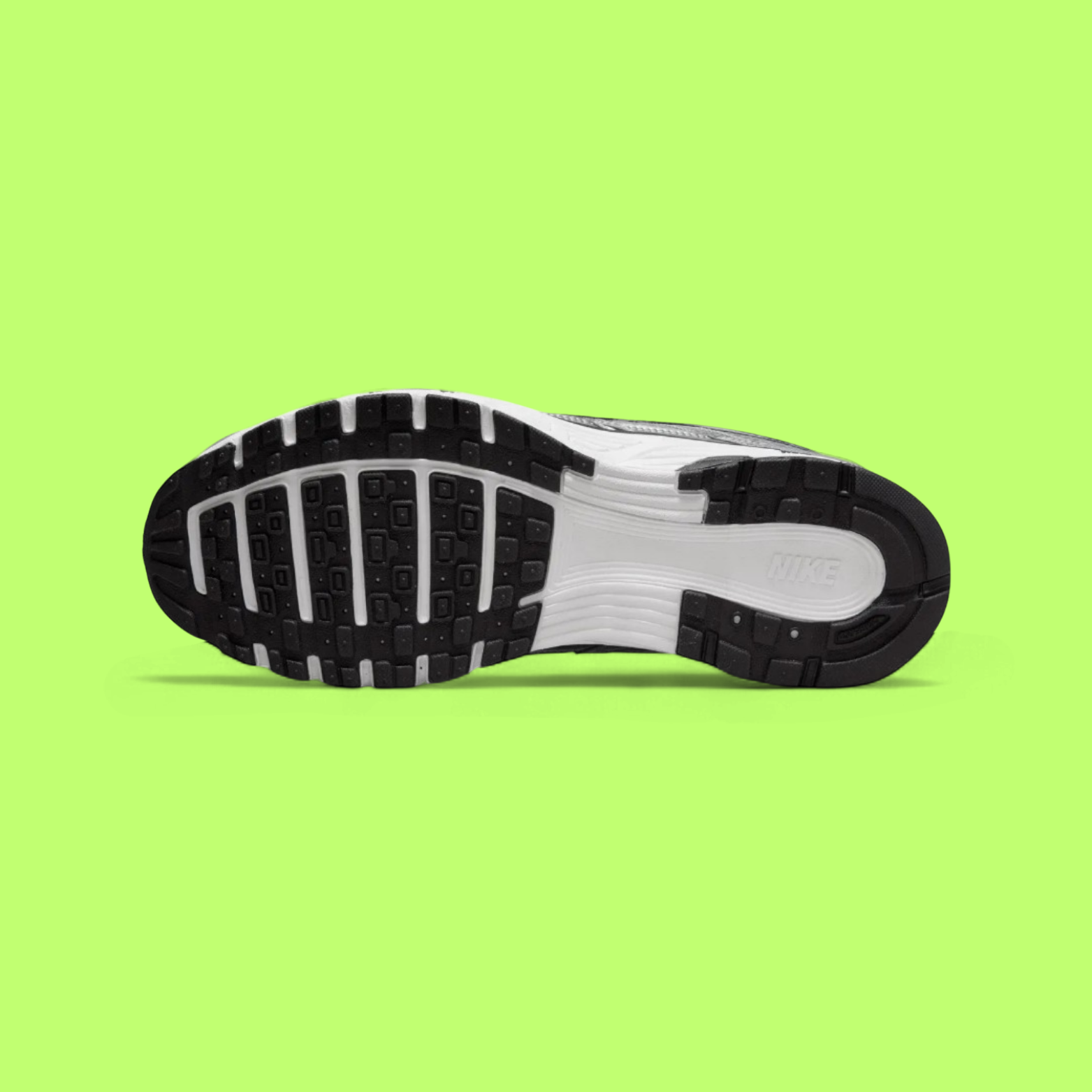 NIKE P-6000 METALLIC SILVER BLACK RETRO RUNNING SNEAKERS
