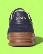 POLO RALPH LAUREN NAVY SUEDE GUM SOLE CASUAL SNEAKERS CWCD