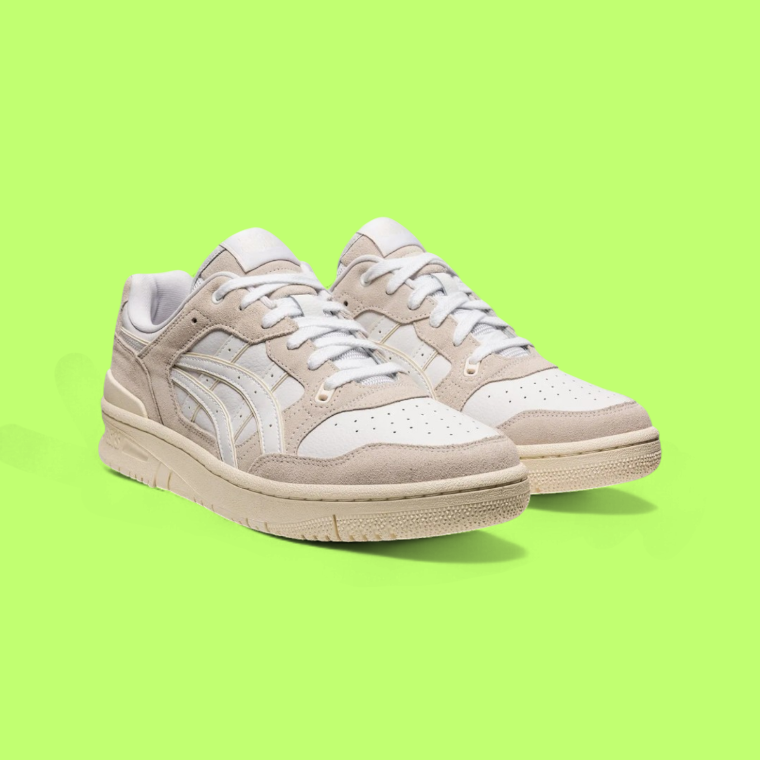 ASICS EX89 MEN'S WHITE LEATHER RETRO BASKETBALL STYLE SNEAKERS