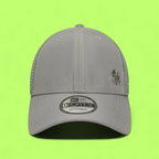 NEW ERA NY YANKEES GREY MESH METAL LOGO TRUCKER CAP