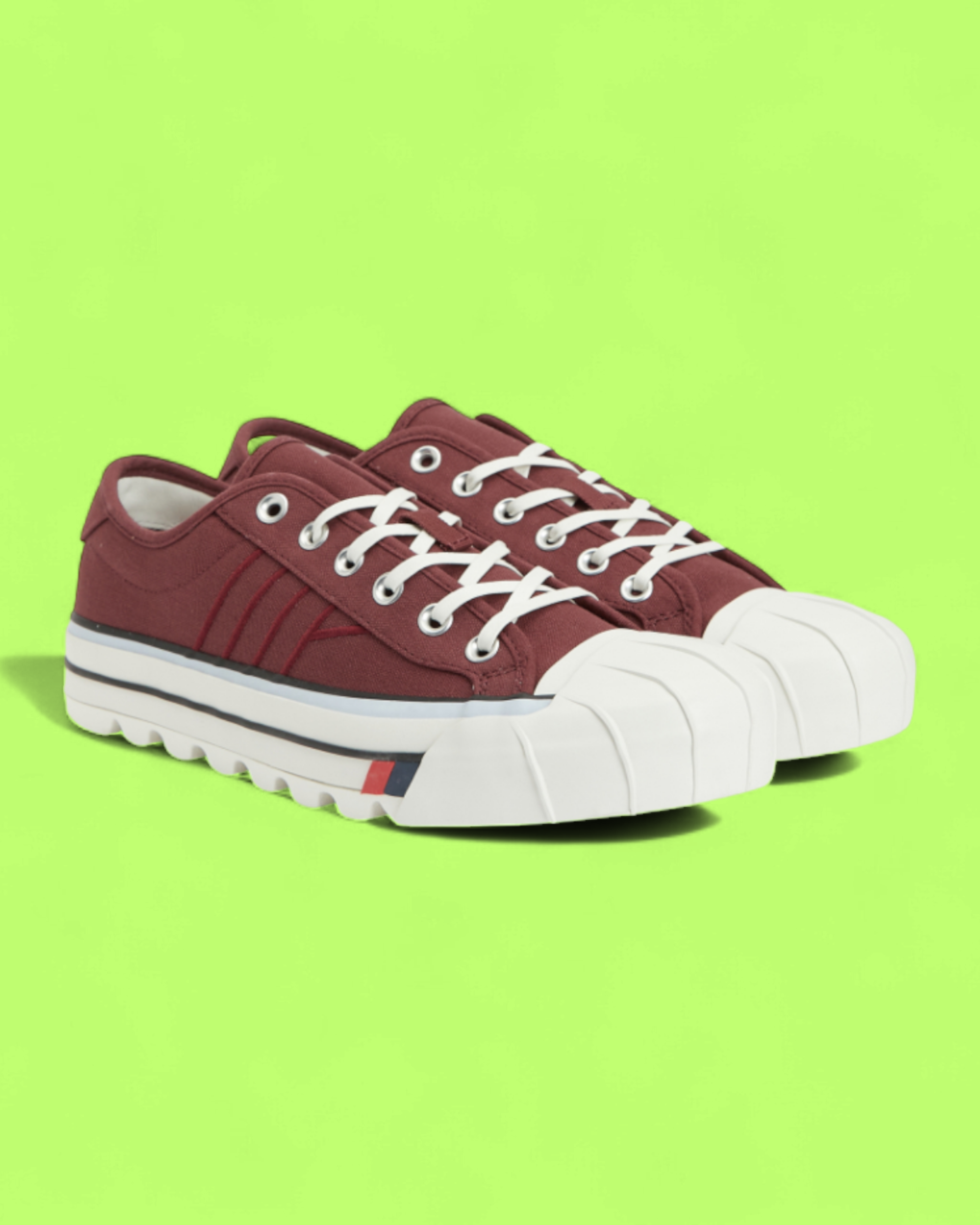 PRO-KEDS ROYAL LO CLASSIC BURGUNDY CANVAS RETRO LIFESTYLE