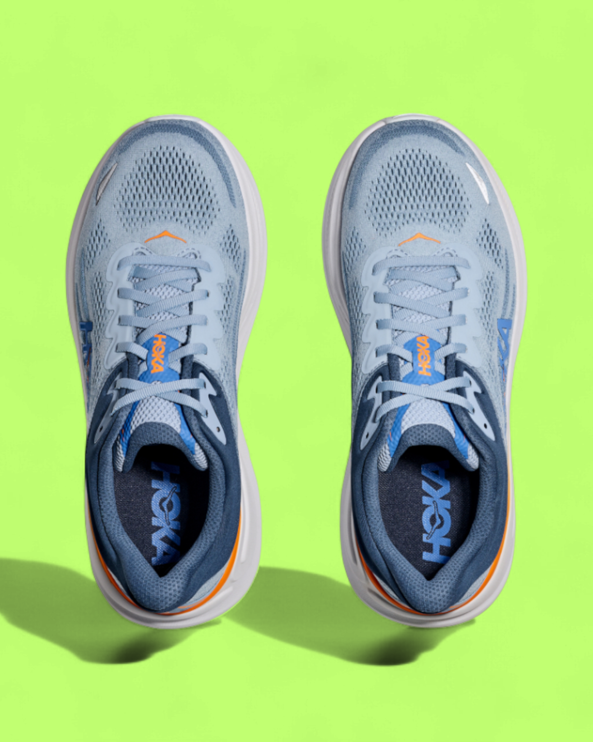 HOKA BLUE ORANGE PERFORMANCE MAX CUSHION RUNNING SHOE CWCD