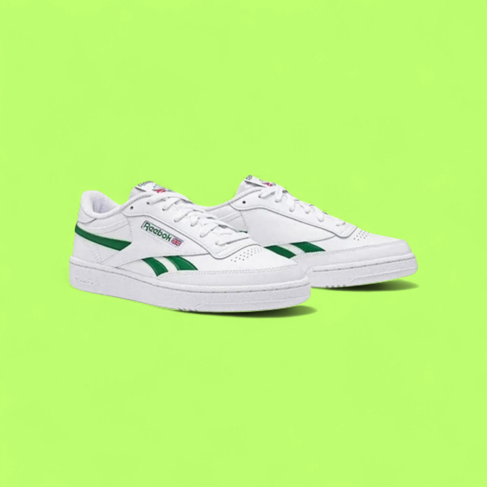 REEBOK CLUB C REVENGE UNISEX WHITE LEATHER RETRO COURT SNEAKERS