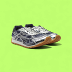 BOTTEGA VENETA BLUE MESH PANEL LEATHER LOW TOP SNEAKERS