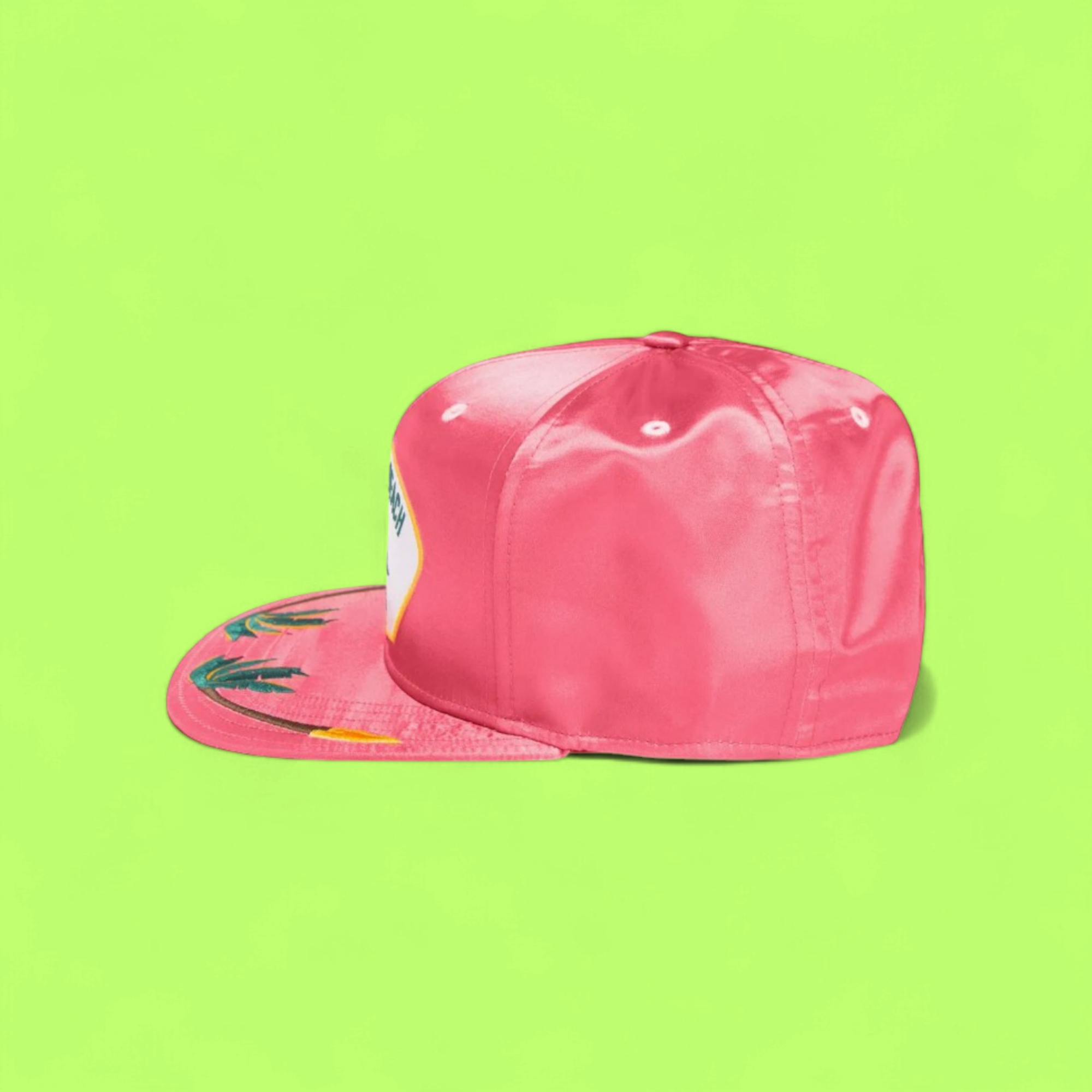 DAYTONA BEACH FLORIDA PINK SNAPBACK HAT EMBROIDERED CWCD