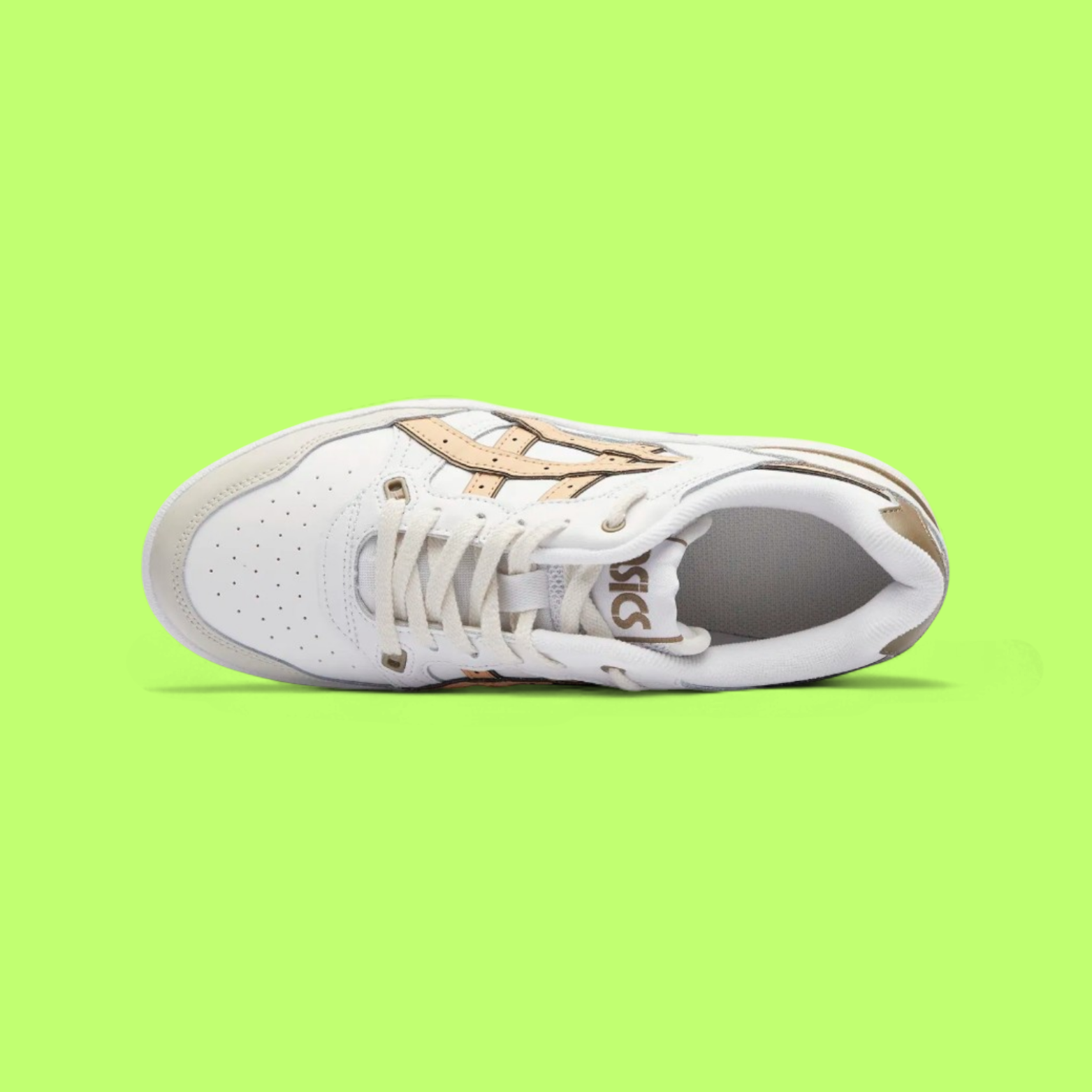 ASICS EX89 MEN'S WHITE LEATHER RETRO BASKETBALL STYLE SNEAKERS ZAER