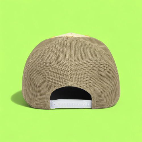 ROYALTY LION TRUCKER HAT WITH GOLDEN EMBROIDERED DETAILS