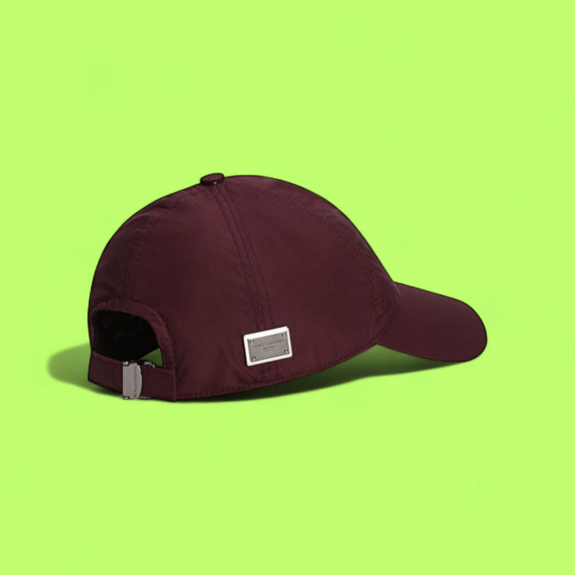 BURGUNDY CLASSIC BASEBALL CAP WITH ADJUSTABLE STRAP FOR