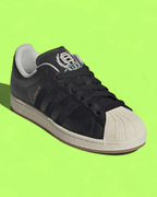 ADIDAS SUPERSTAR BLACK WHITE LEATHER CLASSIC SHELL TOE SNEAKER
