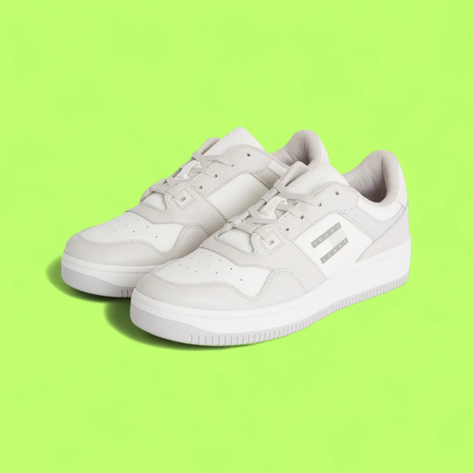 TOMMY HILFIGER RETRO BASKET CUPSOLE TUMBLE MEN'S GREY