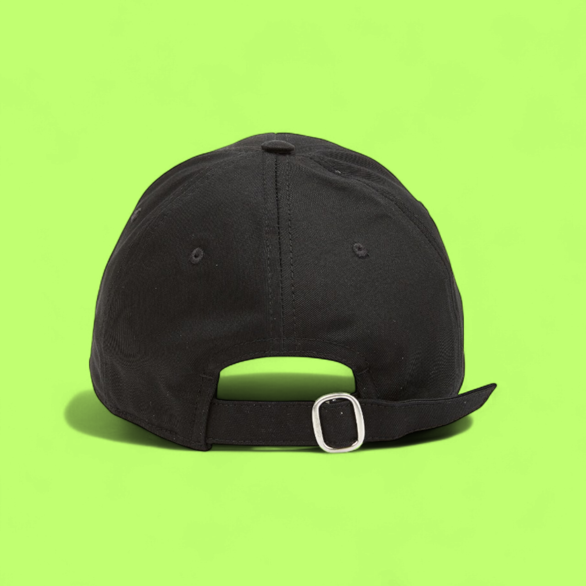 OFF-WHITE BLACK CAP WITH ICONIC WHITE LOGO EMBROIDERY CWCD