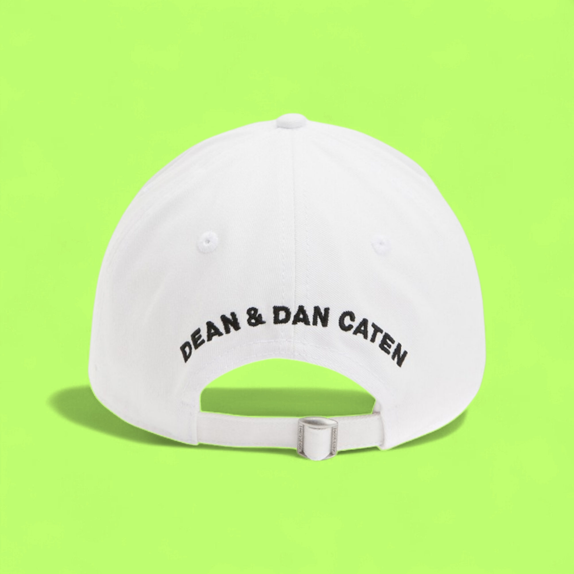 WHITE CAP WITH BLACK ICON PRINT MODERN STREET STYLE CWCD