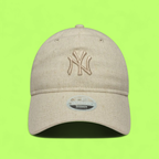 NEW YORK YANKEES BEIGE CAP WITH TONAL LOGO DESIGN CWCD