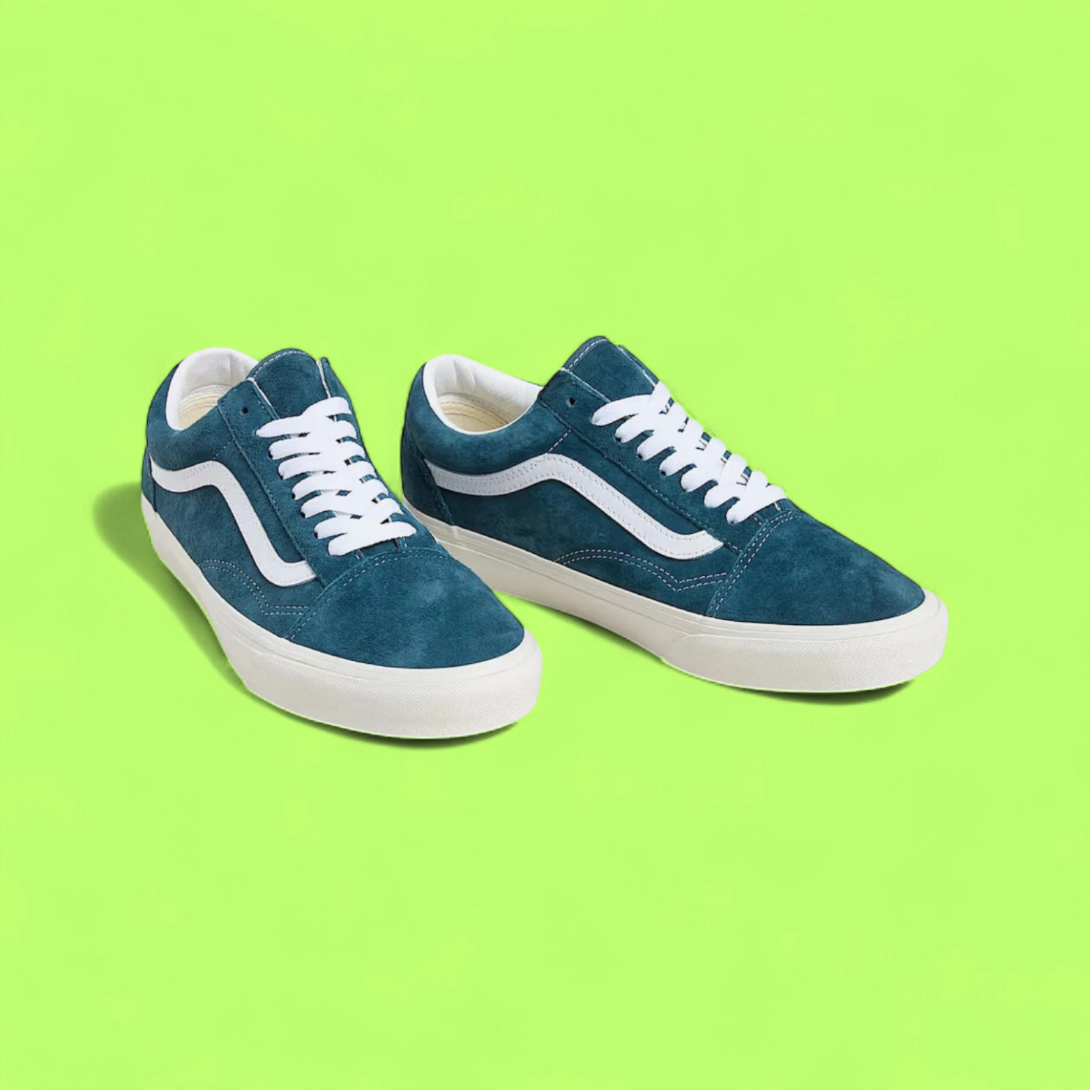 VANS OLD SKOOL TEAL BLUE WHITE CLASSIC LOW SNEAKERS CWCD