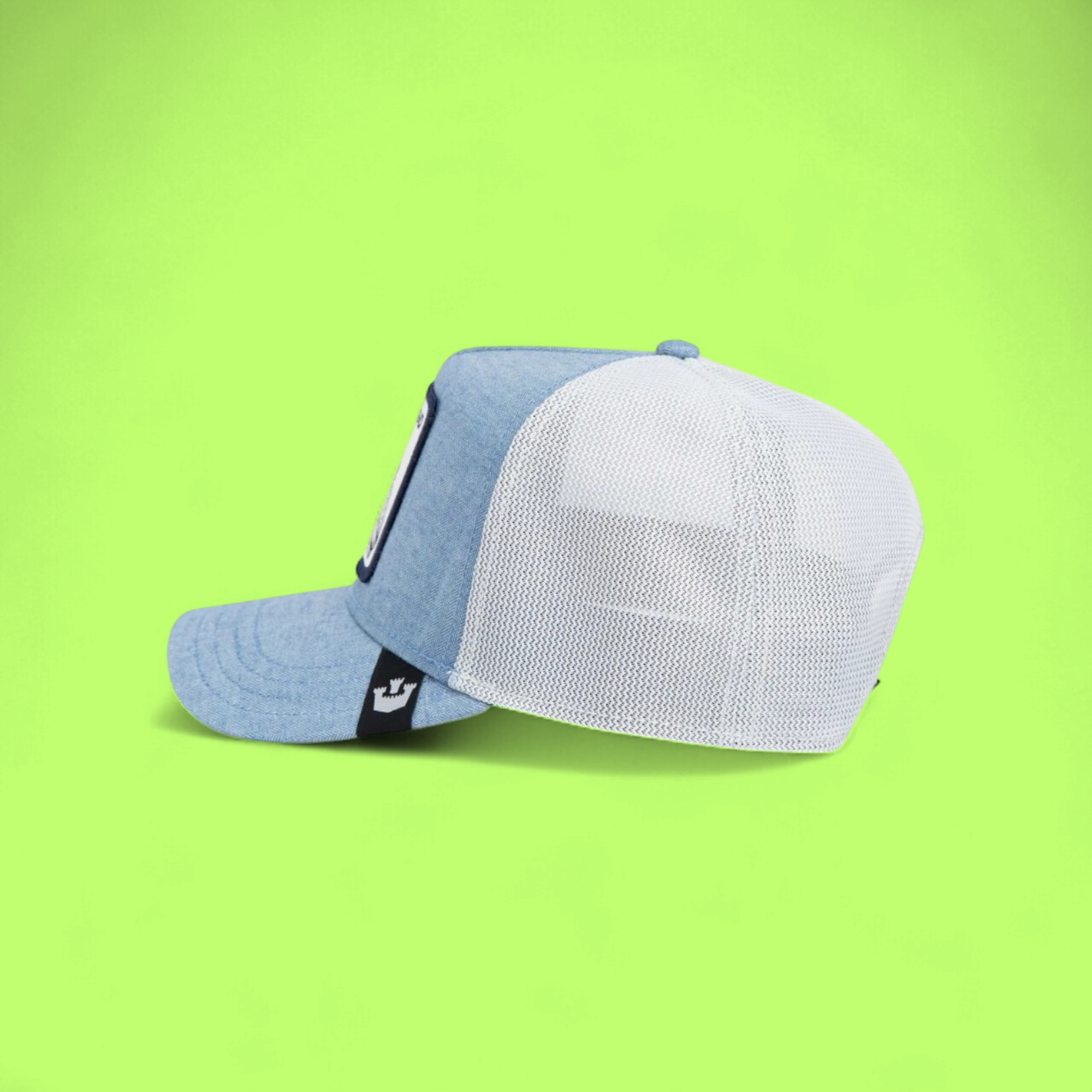 LEGEND LIGHT BLUE RAM TRUCKER HAT WITH WHITE MESH BACK